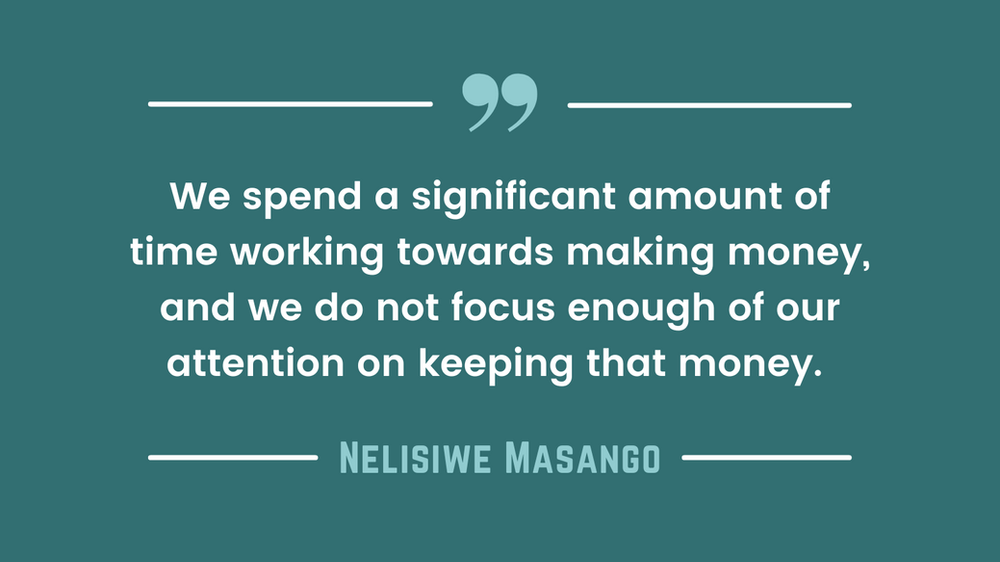 Nelisiwe Masango quote on saving